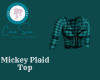 Mickey Plaid Top