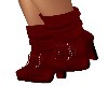 WARM RED ANKLE BOOTS