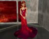 red silk formal gown