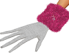 {D}pink fuzz gloves