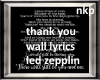 Than You (LedZep lyrics)
