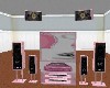 pink tv/speaker set