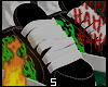 shoe flames hell green