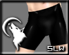 [SLW]Black PVC Shorts