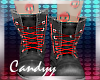 JC* Punk Red/Black Boots