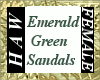 Emerald Green Sandals F