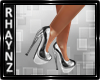 Silver/White Heels