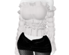 black and white frills