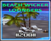 Beach Wicker Loungers
