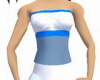 Blue and White tube top