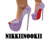 Plush Purple Red Bottoms