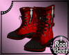 red leather Boots F