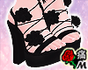 蝶 Black Flowers Heels