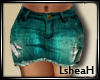 ❥|Teal Mini Skirt
