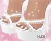 White Lace Heels