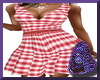 Red Gingham Belted Dress
