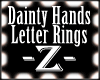 Silver Letter "Z" Ring
