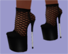 Vix- Netted Heels Black