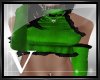 [V]Green Blk Ruffle Top
