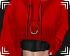 F Red Loose Sweater