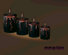 Black Dripping Candles