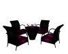 Purple Black Table Chair