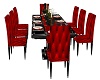 Formal Red Dining Table
