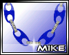 "M" 3d Blue Anchor Chain
