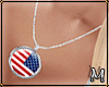 *M* 4 July USA Necklace