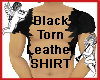 Black Torn Leather Shirt