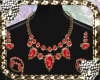 Hot Rose Red Jewelry Set