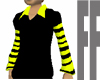 Yellow striped sleeves