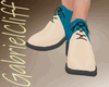 Blue and Beige Shoes