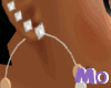 !Mo Peach&White Earrings