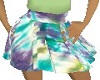 white teal yellow  skirt