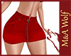 MW- Red Jean Mini Skirt