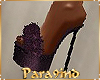 P9)"LEA"Grape Fur Heels
