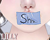 shhh mouth teap blue