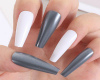 White-gray nails