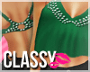 C. Green Studded Tank