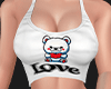 Love Bear White Tank