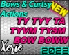 NEW Bows&Curtsy Actions