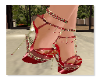 Sandal red - gold
