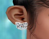 Diamond Bow Stud Earring