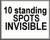 standing spots *(10)*