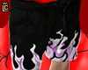 shorts flames purple