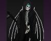 Skeleton Devil DEMOND Halloween COstumes Black Cape White Bones