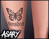 Butterfly Legs Tattoo