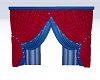 Blue N Red Curtains