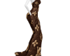 LV Brown Fur Dress
